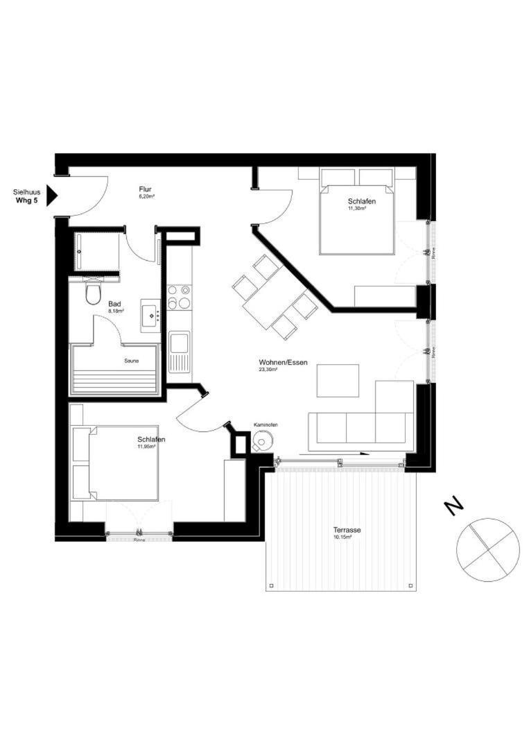Sielhuus 5, Ferienwohnung Mit Sauna In Fedderwardersiel Butjadingen Luaran gambar